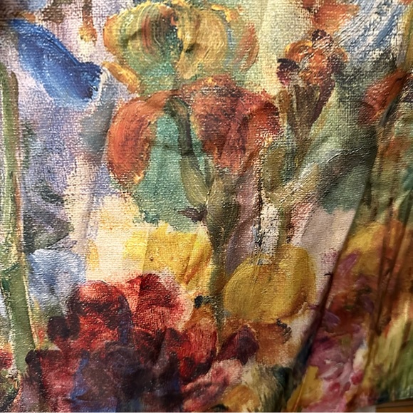 FINE ART RAINCAPER - TIFFANY PEONIES & IRIS TRAVEL CAPE -Reversible with… - Picture 8 of 11